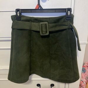 Green 60’s Style Mini Skirt, Size Medium